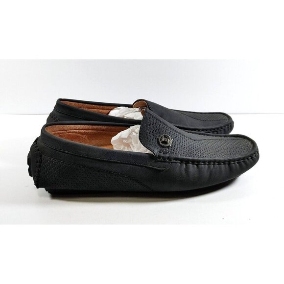 Bruno Marc Versatile PU Leather Driving Loafers Mens 9.5 Slip On  Black J5B1BDEY - Picture 4 of 7